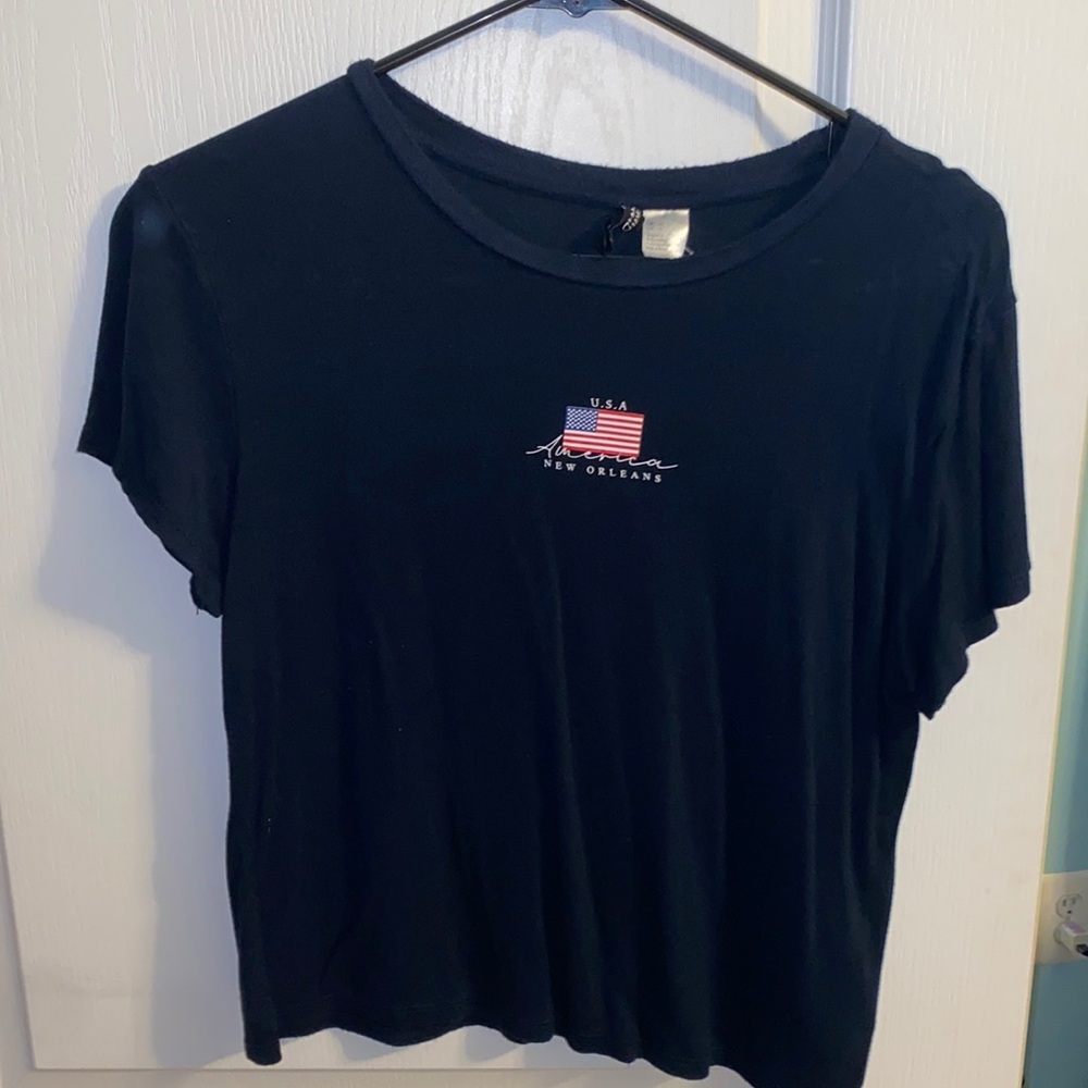 cropped usa new orleans t-shirt
